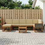 vidaXL Ensemble de canapés d'extérieur 8 Pièces Naturel et Beige