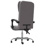 vidaXL Fauteuil inclinable de bureau Gris Similicuir