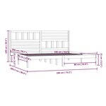 vidaXL Cadre de lit sans matelas blanc 180x200 cm bois massif de pin