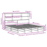 vidaXL Lit bibliothèque sans matelas cire marron 180x200cm bois massif
