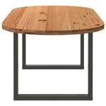 vidaXL Table à manger 220x100x74 cm bois de chêne massif ovale