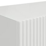 vidaXL Meuble TV mural Montage mural Blanc Brillant 60 x 31 x 29.5 cm