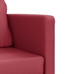 vidaXL Canapé-lit 2 en 1 rouge bordeaux 112x174x55 cm similicuir