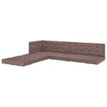 vidaXL Coussins de plancher de palette 7 Pièces Taupe Coton