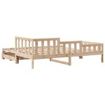 vidaXL Lit de jour avec gigogne et tiroirs sans matelas 80x200 cm