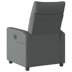 vidaXL Fauteuil inclinable en tissu gris foncé