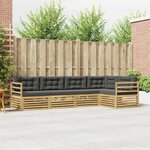 vidaXL Ensemble de canapés d'extérieur 5 Pièces Blanc et anthracite