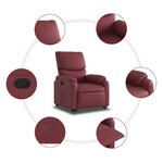 vidaXL Fauteuil inclinable Rouge bordeaux Similicuir