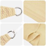 vidaXL Voile d'ombre Beige 2 x 6 m HDPE