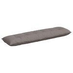 vidaXL Coussin de Dos Taupe 180 x 19 x 50 cm tissu