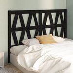 vidaXL Tête de lit Noir 146x4x100 cm Bois massif de pin