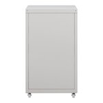 Caisson de bureau meuble de rangement pour documents dossiers fournitures de bureau à roulettes acier 48 x 28 x 41 cm blanc mat 03_0006331