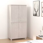 vidaXL Garde-robe HAMAR Blanc 89x50x180 cm Bois massif de pin