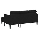 vidaXL Ensemble de Canapés avec coussin 2 Pièces Noir Polyester