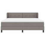 vidaXL Lit à ressorts avec matelas Taupe 180 x 200 cm tissu