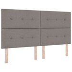 vidaXL Lit à ressorts avec matelas gris foncé 90x190 cm Taupe tissu