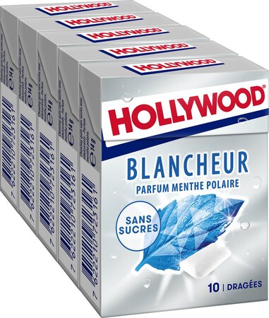 Hollywood Chewing-gum menthe polaire s/sucres