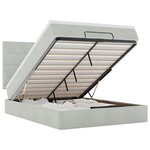 vidaXL Cadre de lit ottoman avec matelas gris clair 140x200 cm velours