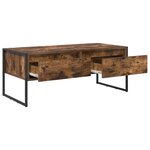 vidaXL Table basse Chêne Fumé 100 x 46 x 40 cm Bois d'ingénierie