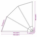 vidaXL Écran de confidentialité pour balcon Vert foncé 160 x 160 cm