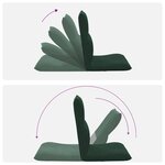 vidaXL Fauteuil de sol ajustable Vert foncé Velours