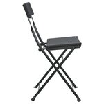 vidaXL Chaises de bistrot pliantes lot de 6 Noir Résine tressée acier