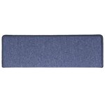 vidaXL Tapis d'escalier 30 pièces 65 x 21 x 4 cm Bleu Bord rectangulaire
