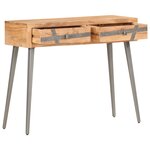 vidaXL Table console 90 x 30 x 75 cm Bois d'acacia massif