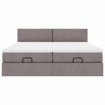 VidaXL Cadre de lit ottoman avec matelas taupe 180x200 cm tissu