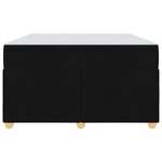 vidaXL Cadre de lit avec matelas Noir 120 x 190 cm tissu