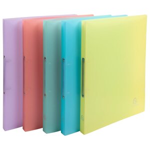 Classeur 2 Anneaux 15mm Polypropylène Chromaline Pastel - Couleurs Assorties - Exacompta