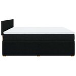 vidaXL Sommier à lattes de lit avec matelas Noir 180x200 cm Tissu