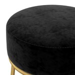 vidaXL Tabouret rond Noir Velours