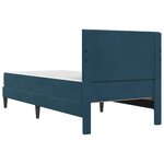 vidaXL Cadre de lit avec matelas Bleu 80 x 200 cm Velours