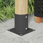 vidaXL Ancre ronde au sol 12 Pièces Anthracite 18 x 18 x 15 cm métal