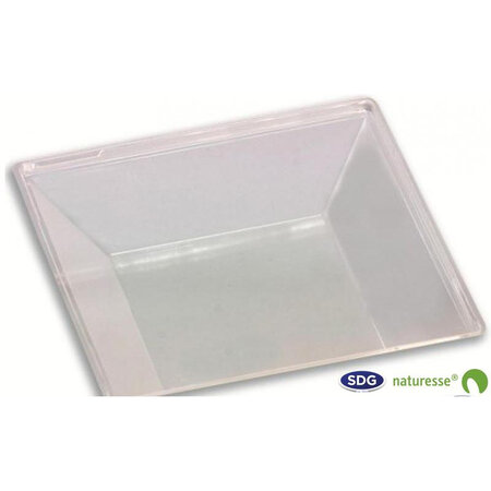 Lot de 400 couvercles coupole en pla  transparent pour assiette - sdg -  - acide polyactique (pla)