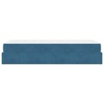vidaXL Cadre de lit avec matelas Bleu 90 x 200 cm Velours