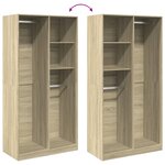 vidaXL Garde-robe Chêne sonoma 100x50x200 cm Aggloméré