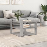 vidaXL Table basse sonoma gris 59 5x59 5x40 cm bois d'ingénierie