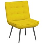 vidaXL Chaise de relaxation avec tabouret jaune velours