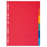 Jeu de 6 intercalaires carton 220g recyclé A4 multicolore x 50 EXACOMPTA
