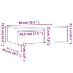 vidaXL Table basse Chêne sonoma 90x50x36 5 cm Bois d'ingénierie