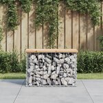 vidaXL Banc de jardin design de gabion 63x31 5x42cm bois massif de pin