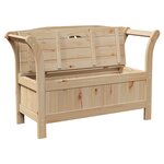 Banc de jardin vidaXL 119x76x44 cm en bois de pin massif