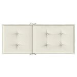 vidaXL Coussins de chaise à dossier haut lot de 2 crème mélangé tissu