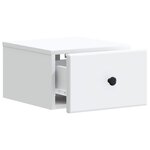 vidaXL Cabinet de chevet mural 2 Pièces Blanc 34 5 x 33 x 20 cm