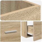 vidaXL Meuble de salle de bain avec évier Chêne Sonoma