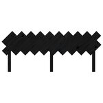 vidaXL Tête de lit Noir 196x3x80 5 cm Bois massif de pin