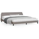vidaXL Cadre de lit sans matelas taupe 200x200 cm tissu