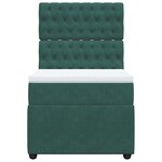 vidaXL Sommier à lattes de lit avec matelas Vert foncé 100x200 cm